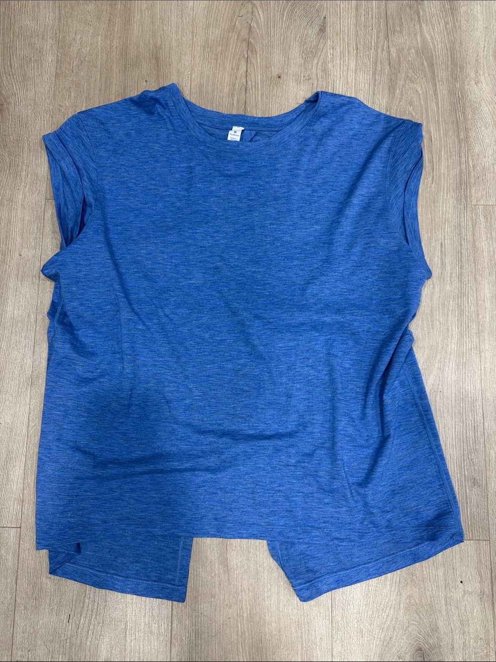 lululemon athletica Blue Crewneck Cap-Sleeve Tank